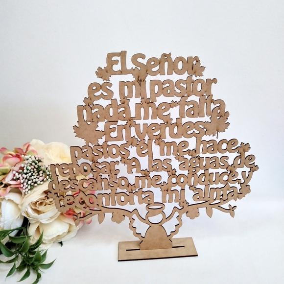 El Señor es mi Pastor árbol. The Lord is my Shepherd tree decor. Party favors.